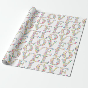 LOVE - colourful wrapping paper