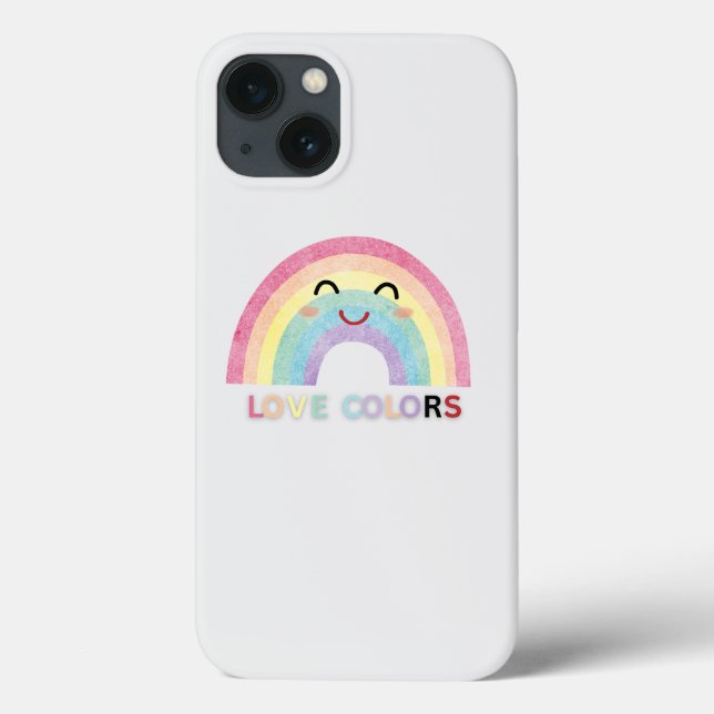 Love Colours rainbow art valentine designs Case-Mate iPhone Case (Back)