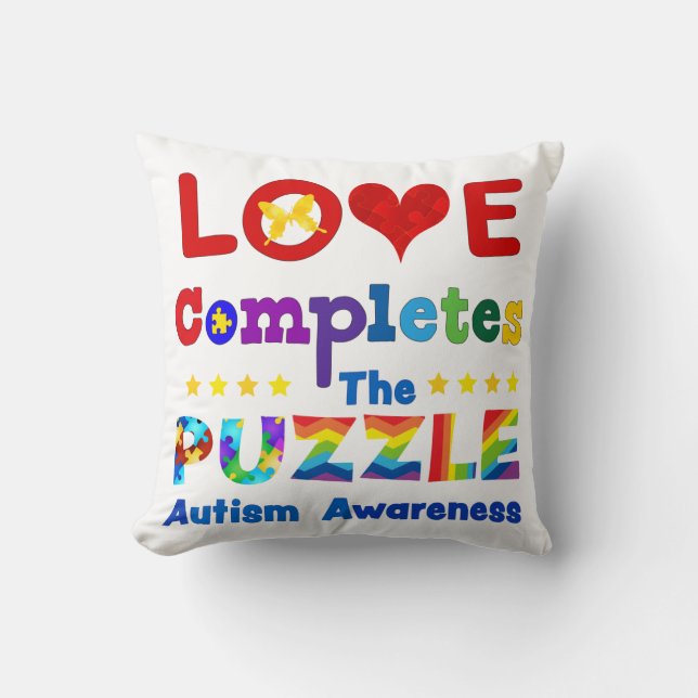 Love Completes the Puzzle Cushion (Front)