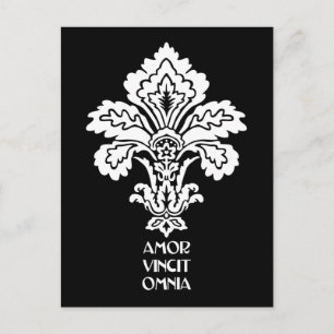 Love Conquers All (black-white) Postcard