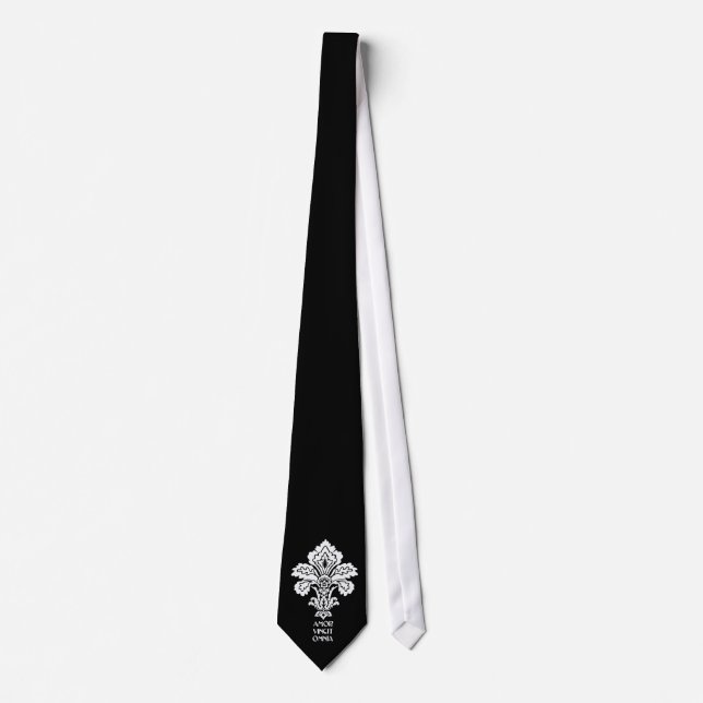 Love Conquers All (black-white) Tie (Front)