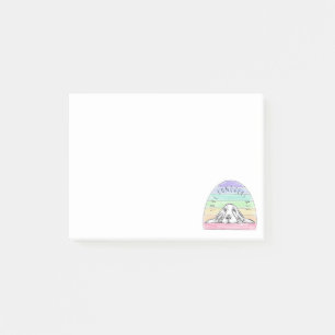 love conquers all dog rainbow basset hound post-it notes