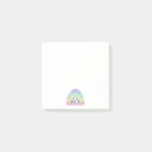 love conquers all dog rainbow basset hound  post-it notes