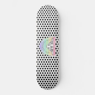 love conquers all dog rainbow basset hound  skateboard