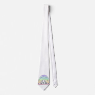 love conquers all dog rainbow basset hound tie