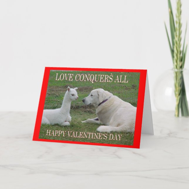 Love conquers all holiday card (Front)