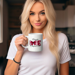 Love Conquers All Pink Bow T-Shirt Two-Tone Coffee Mug