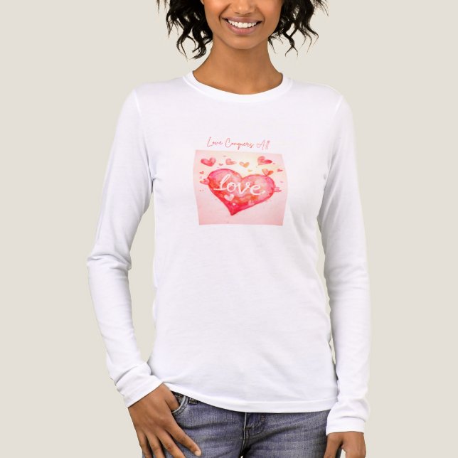 Love Conquers All – Women’s Long Sleeve  Tri-Blend Shirt (Front)