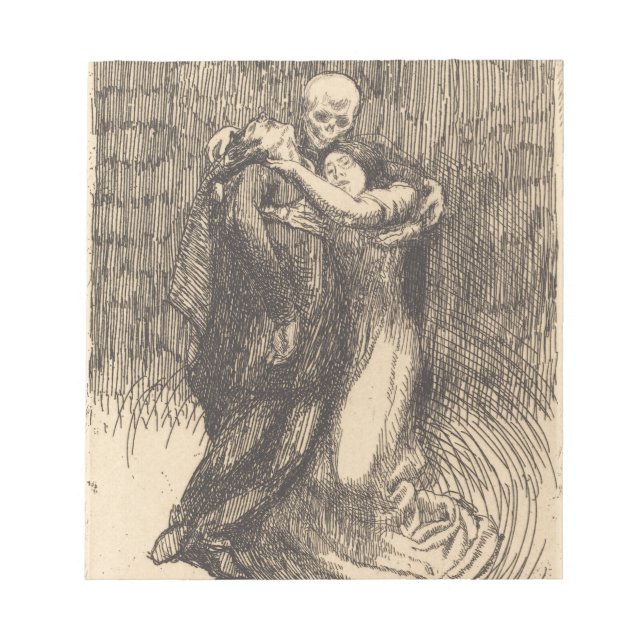 Love Consecrated (by Paul-Albert Besnard) Notepad (Front)
