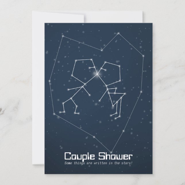 Love Constellation Couple Shower Invitation (Front)