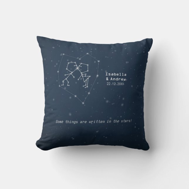 Love Constellation - Wedding Anniversary Pillow (Front)