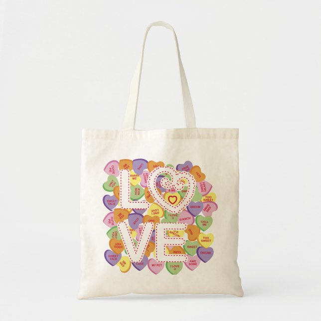 Love Conversation Hearts Bag (Front)