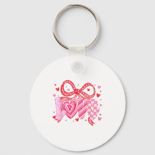 Love Coquette Bow Leopard Hearts Valentine Women G Key Ring