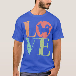 Love Corgi Cute Retro Dog Lover  T-Shirt