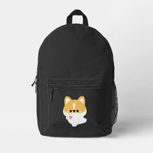 Love Corgi Printed Backpack