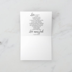 Love Corinthians 13 bible verse passage Scripture Thank You Card
