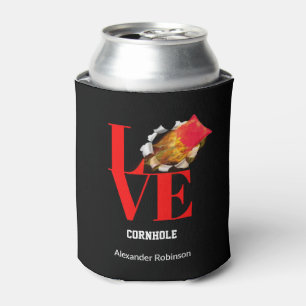 Love Cornhole Personalised Sports Can Cooler