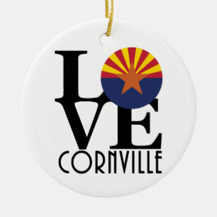 LOVE Cornville AZ Ceramic Tree Decoration