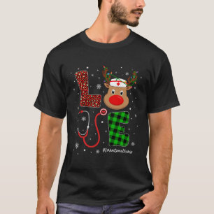 Love Correctional Nurse Life Cute Reindeer Christm T-Shirt