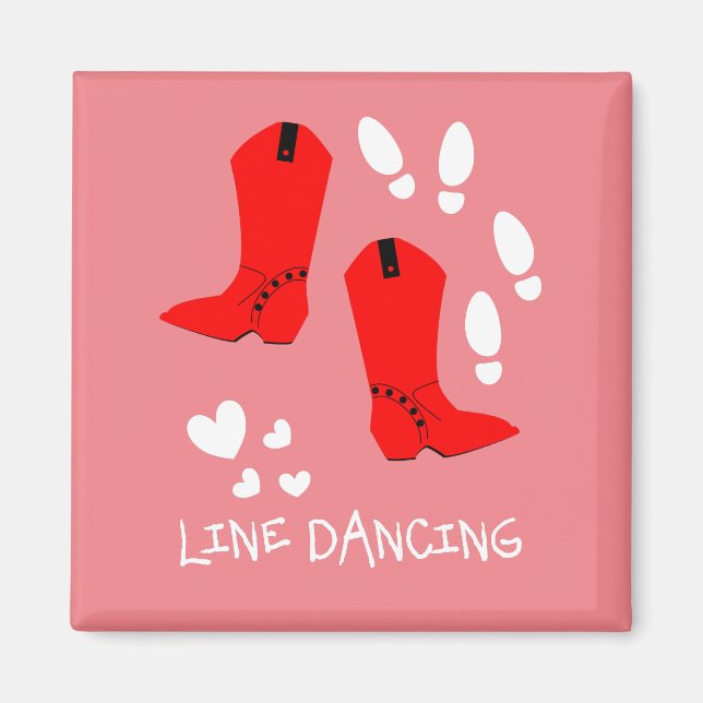 Love Country Line Dancing Magnet (Front)