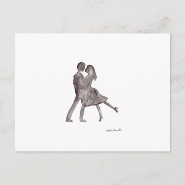 Love couple dancers postcard (Front)