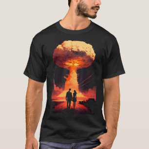 Love Couple in front of Atomic Bomb Explosion Mush T-Shirt