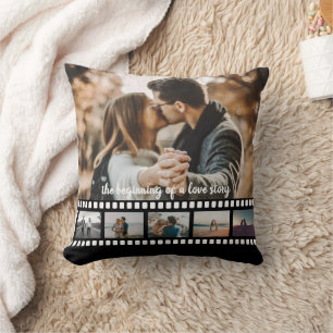 Love Couple Photo Collage Cushion
