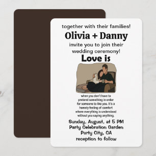 Love Couple Quote Romantic Wedding Invitation