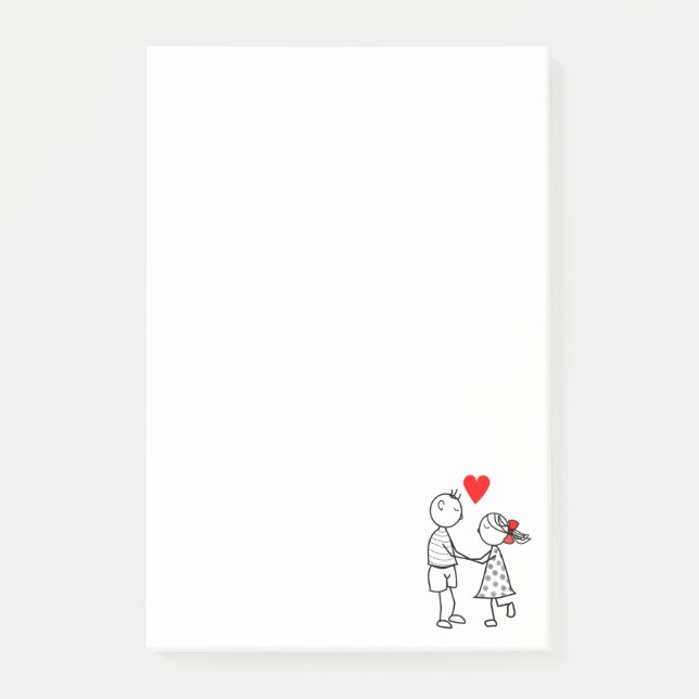 Love Couple Romantic Your Text Name Post-it Notes (Front)