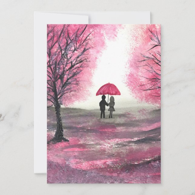 Love couple wedding Invitation (Front)