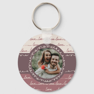 Love Couples Photo Picture Key Ring