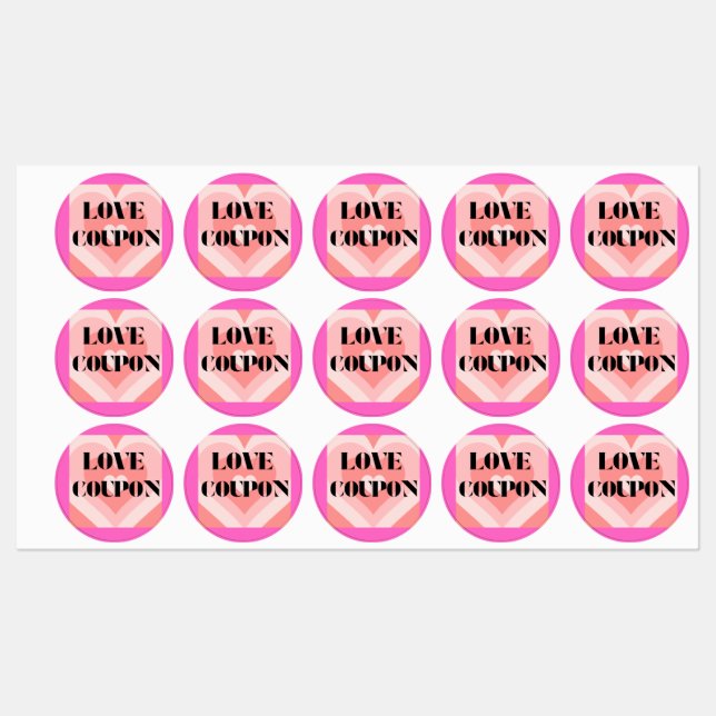 Love Coupon Multiple Stickers  (Sheet)