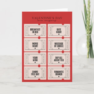 Love coupon Valentine Thank You Card
