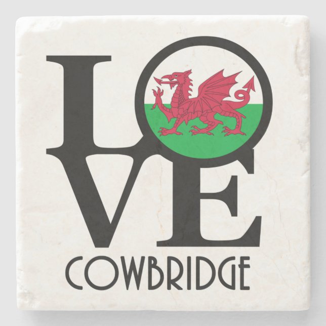 LOVE Cowbridge Stone Coaster (Front)