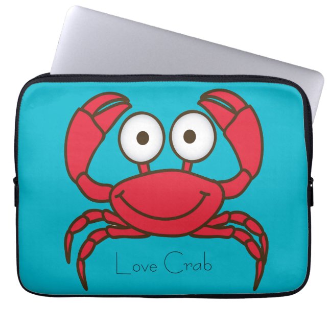 Love Crab Laptop Sleeve (Front)