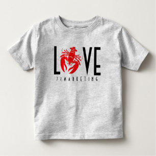 Love Crawfish Toddler Shirt Grey Kids NOLA