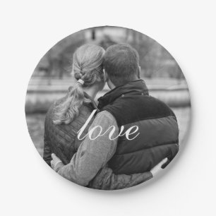 Love Create your own photography Paper Plate