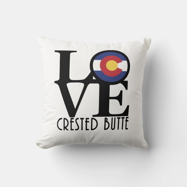 LOVE Crested Butte Colorado Cushion (Front)