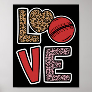 Love Cricket Cute Cricket Lover Cricket Player Wom Poster