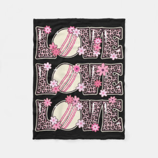 Love Cricket Lover Outfit Women Teen Girls Kids Cu Fleece Blanket