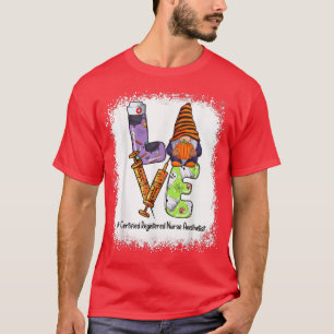 Love CRNA Bleached Halloween Nurse Women T-Shirt