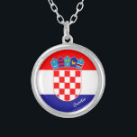 Love Croatia & Croatian Flag fashion / sports fans Silver Plated Necklace<br><div class="desc">Necklace (fashion): Croatia,  Emblem & Croatian Flag fashion design - love my country,  travel,  holiday,  country patriots / sports fans</div>