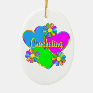 Love Crocheting Ceramic Tree Decoration