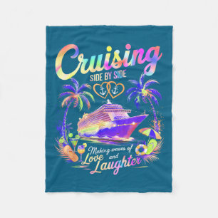 Love Cruise Couple Cruising Side Design Fleece Blanket