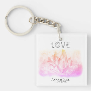 *~* "LOVE"  Crystals Events  SWAG Weddings Key Ring