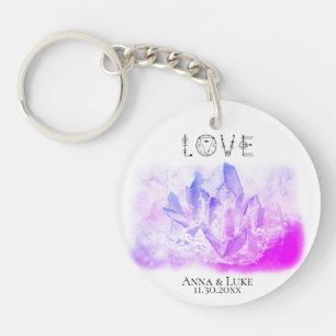 *~* "LOVE"  Crystals Events  SWAG Weddings Key Ring