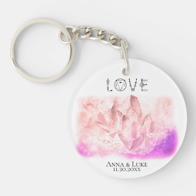 *~* "LOVE"  Crystals Events  SWAG Weddings Key Ring (Front)