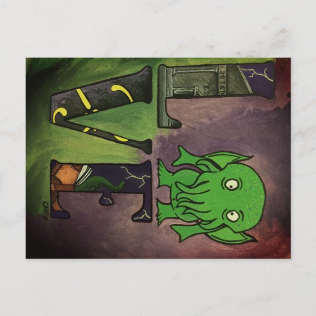 Love Cthulhu postcard (Front)