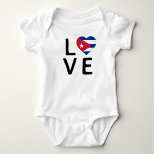Love - Cuba Flag Baby Bodysuit