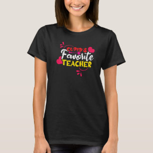 Love Cupid Favorite Teacher Hearts Day Happy Valen T-Shirt